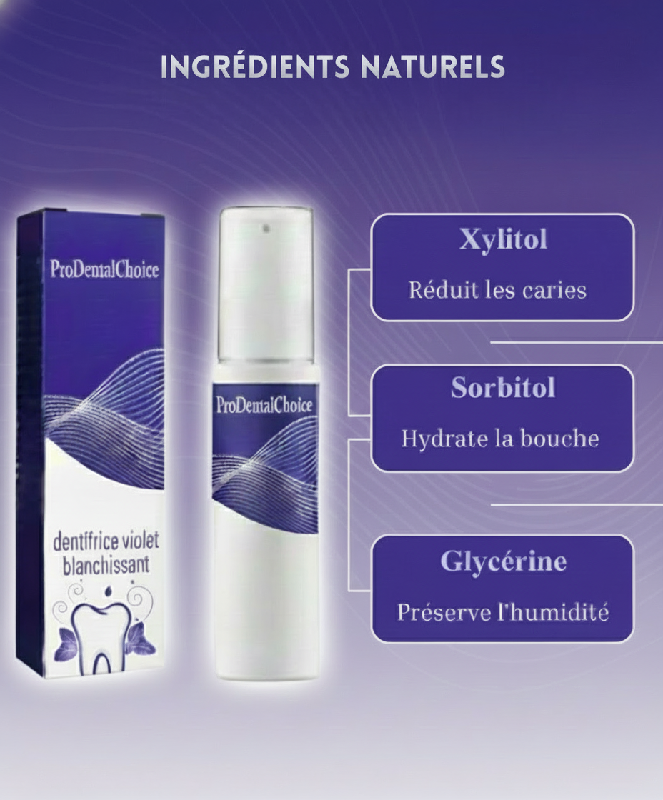 Dentifrice blanchissant violet