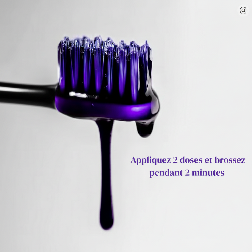 Dentifrice blanchissant violet